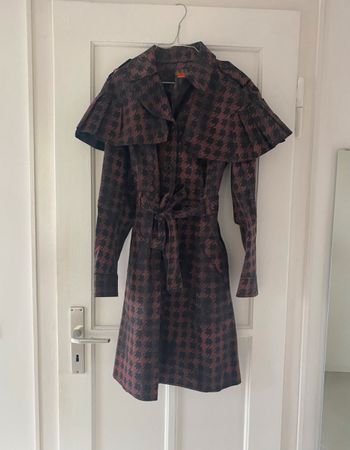 Boss Orange Mantel Hahnentritt schwarz braun