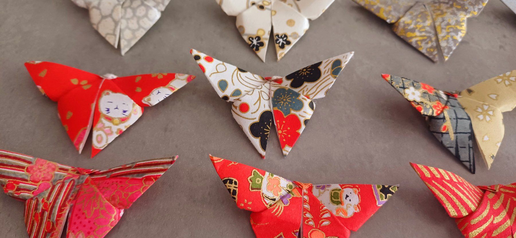 Tutte le decorazioni: 20 Origami Schmetterlinge - rot gold silber – Nuovo e nell'imballaggio originale da Zürich venduto da brifo64 3