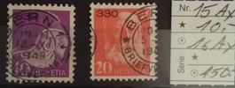 MA161) 15Ay, 16Ay, Nachportomarken sauber gestempelt Kt. 160