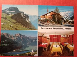 Alte Ansichtskarte Restaurant Arvenhöhe Amden ungebraucht