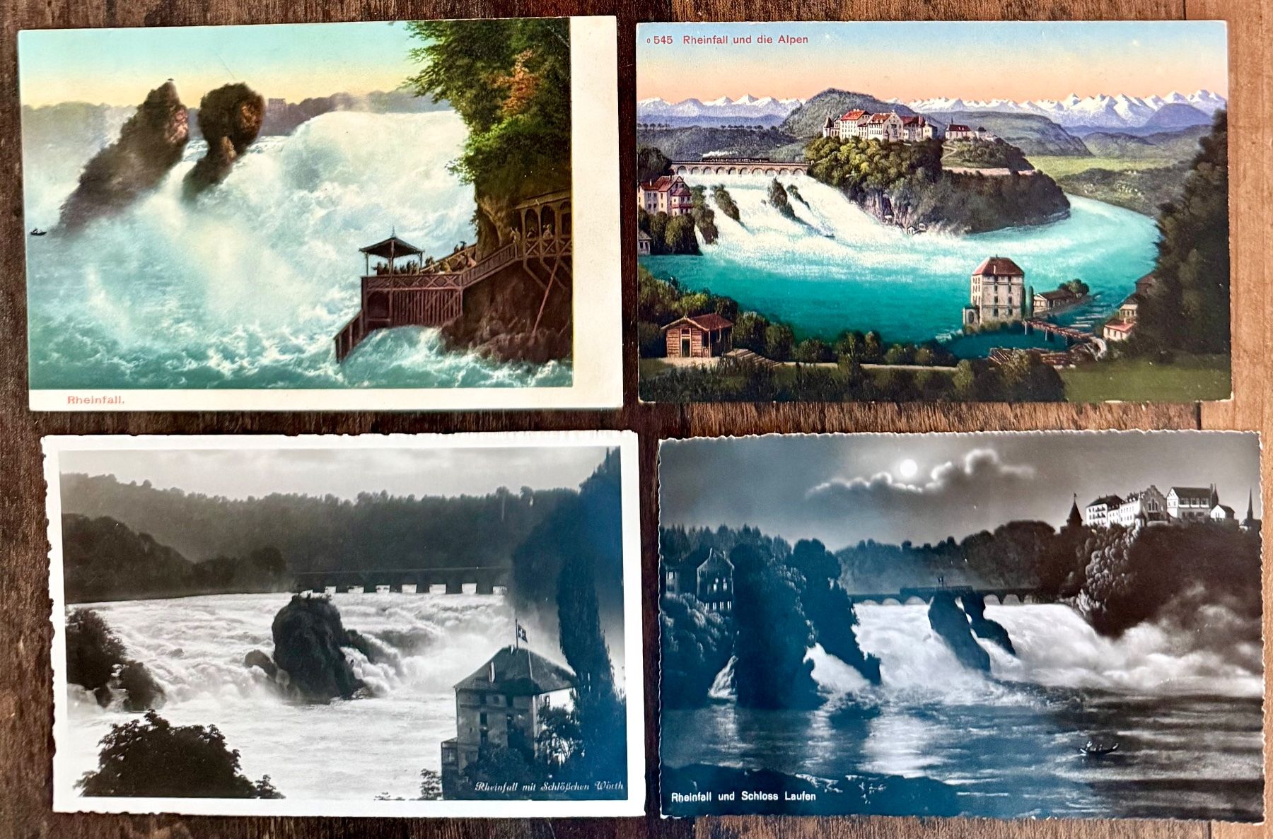 Cartoline postali: AK: 4X Rheinfall – Usato da Lutry venduto da Ediego