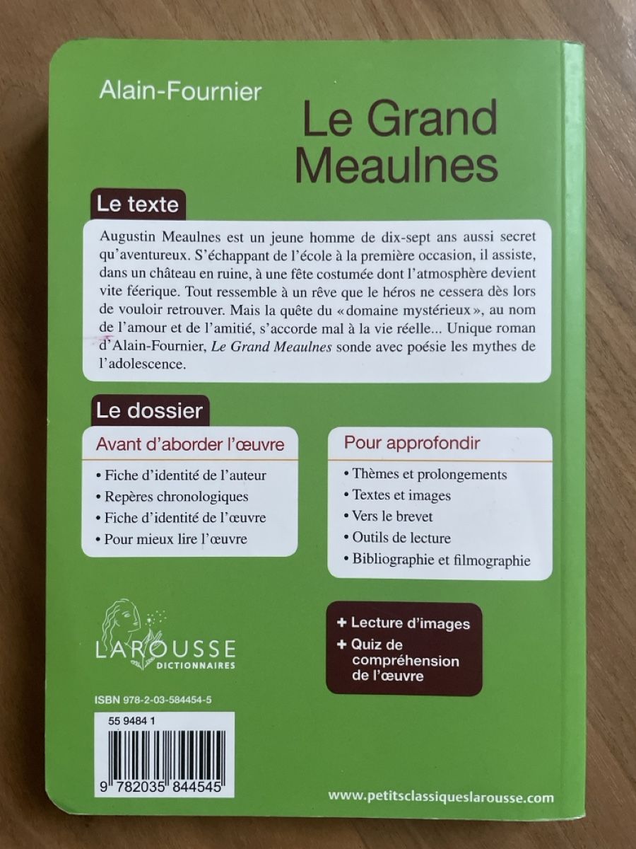 Libri: Le grand Meaulnes - Larousse – Usato da Fribourg venduto da Mymikrakra01 1