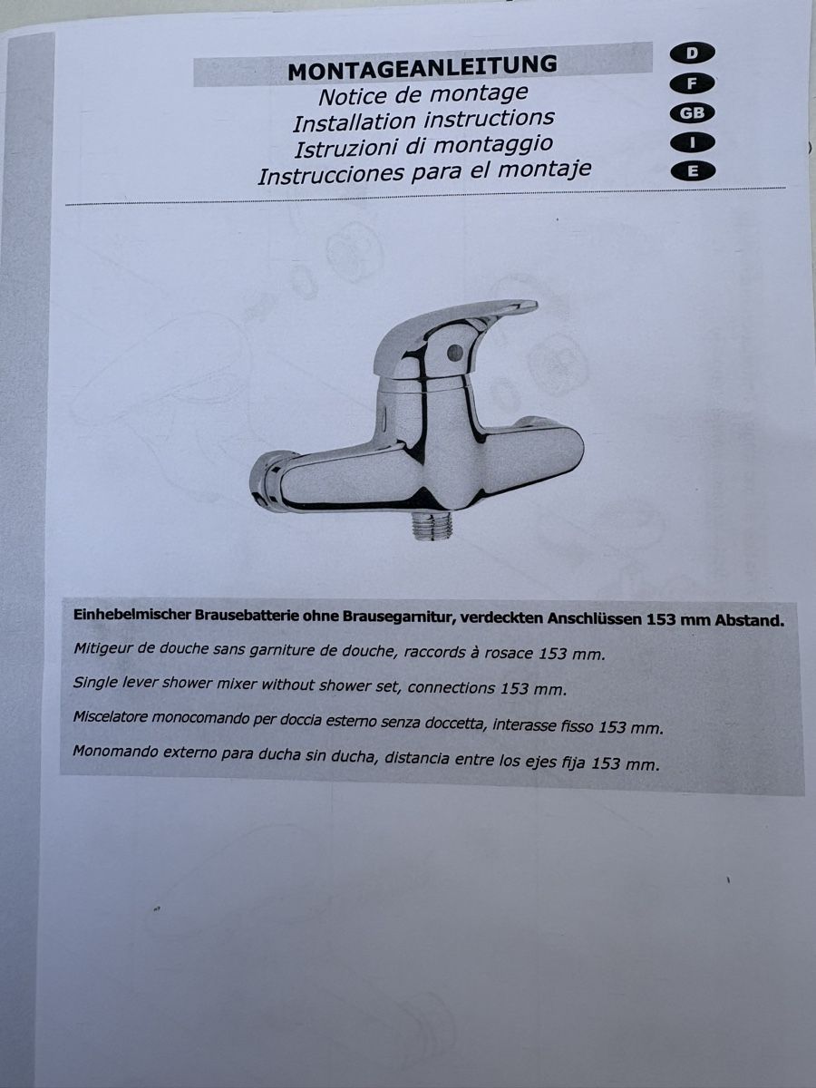 Rubinetteria: Camargue SAANE Einhandmisch-Brausenbatterie – Nuovo e nell'imballaggio originale da Schaffhausen venduto da peyercpu