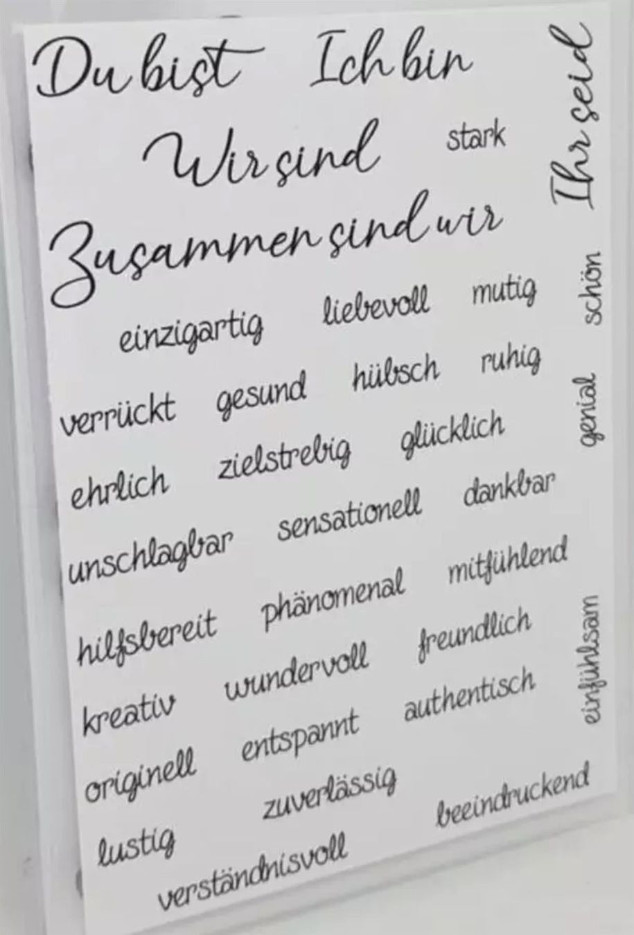 Timbri: Silikonstempel Du bist - Ich bin – Nuovo e nell'imballaggio originale da Kaltbrunn venduto da schere-stein-papier