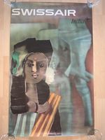 Vintage Swissair Indien Plakat, Originalzustand, Rarität