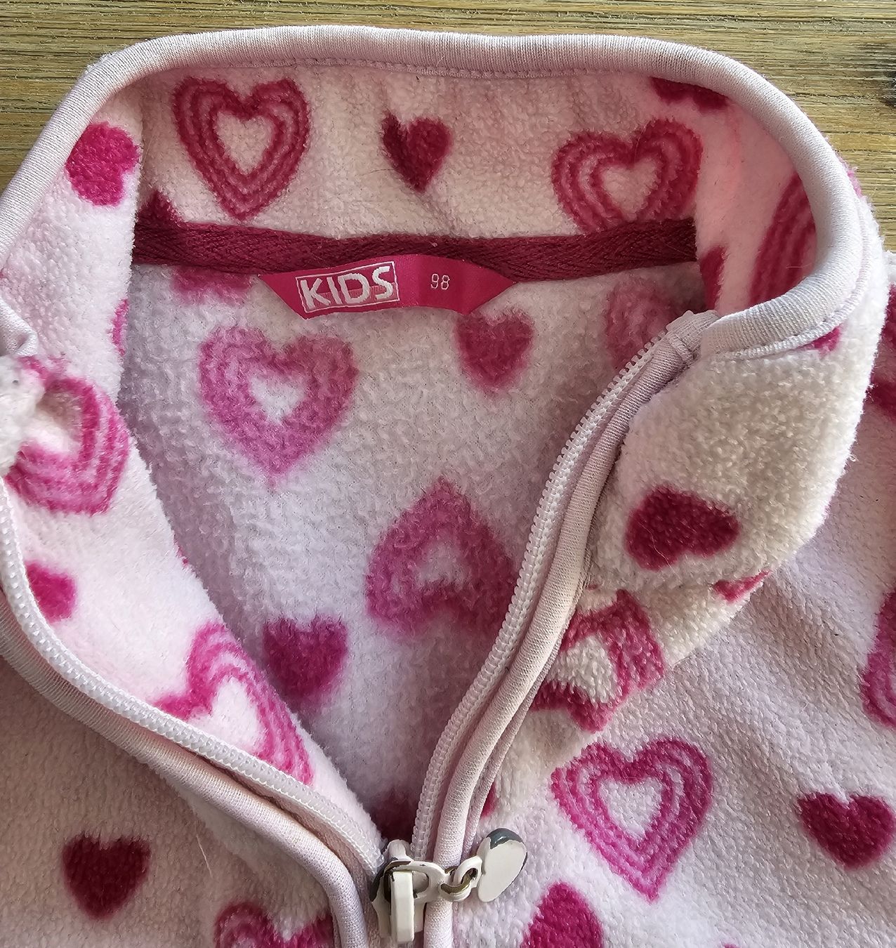 Giacche & Cappotti: Fleecejacke Mädchen Pink Herz Grösse 98 gebraucht – Usato da Basel venduto da Sinibini86 1