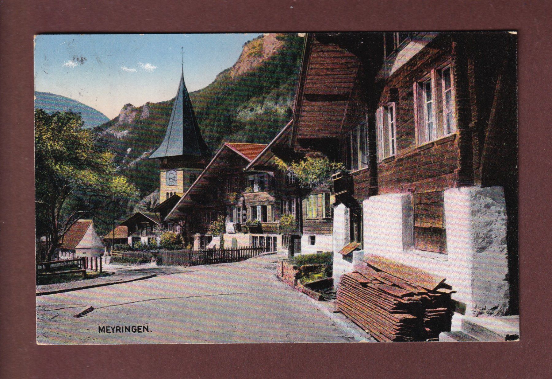 Ansichtskarten: MEIRINGeN - Dorfstrasse - 1921 – Gebraucht aus Pully von nicecards-shop