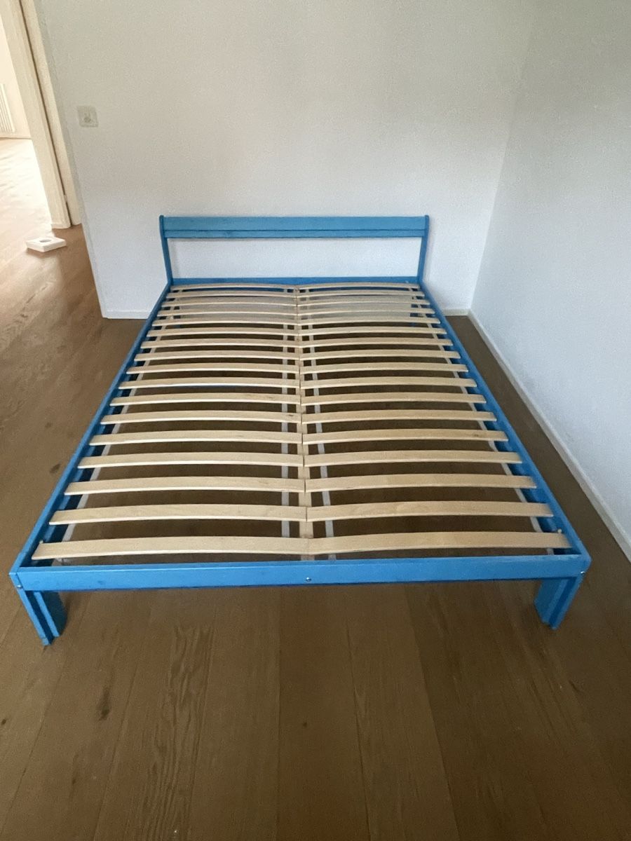 Ikea Betten: Bed frame blue with slatted base 140x200 cm – Gebraucht aus Binningen von a.sale 4