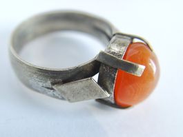 Vintage Ethno Ring mit Karneol (Kein Silber)