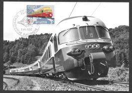 Maximumkarte Nr. 385 Schweizer TEE Zug S. 536 1.7.1962