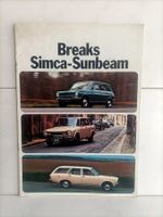 Brochure Catalogue Simca-Sunbeam breaks 1973