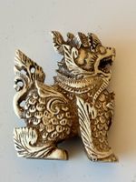 💚 ANTIKE HAND GESCHNITZTE FOO DOG FIGUR 💚 CH SAMMLUNG