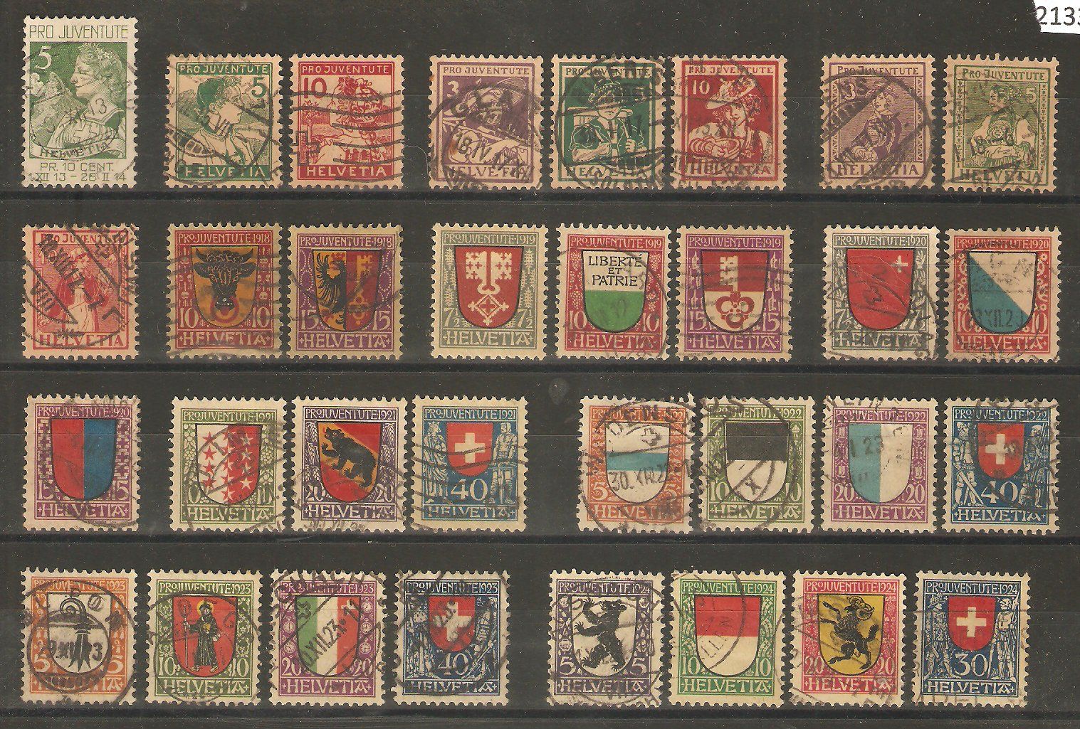 Tous les timbres: PJ 1913-1924 gest. – D'occasion à Lausanne par Whorvath