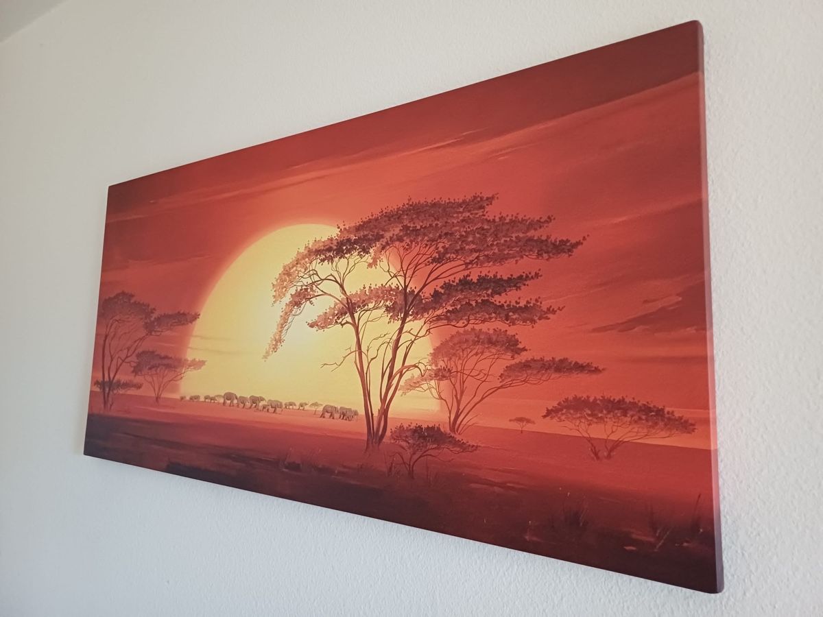 Dipinti: Tableau couché de soleil, 115x56 cm – Usato da Bussigny venduto da cac_q2c6 1