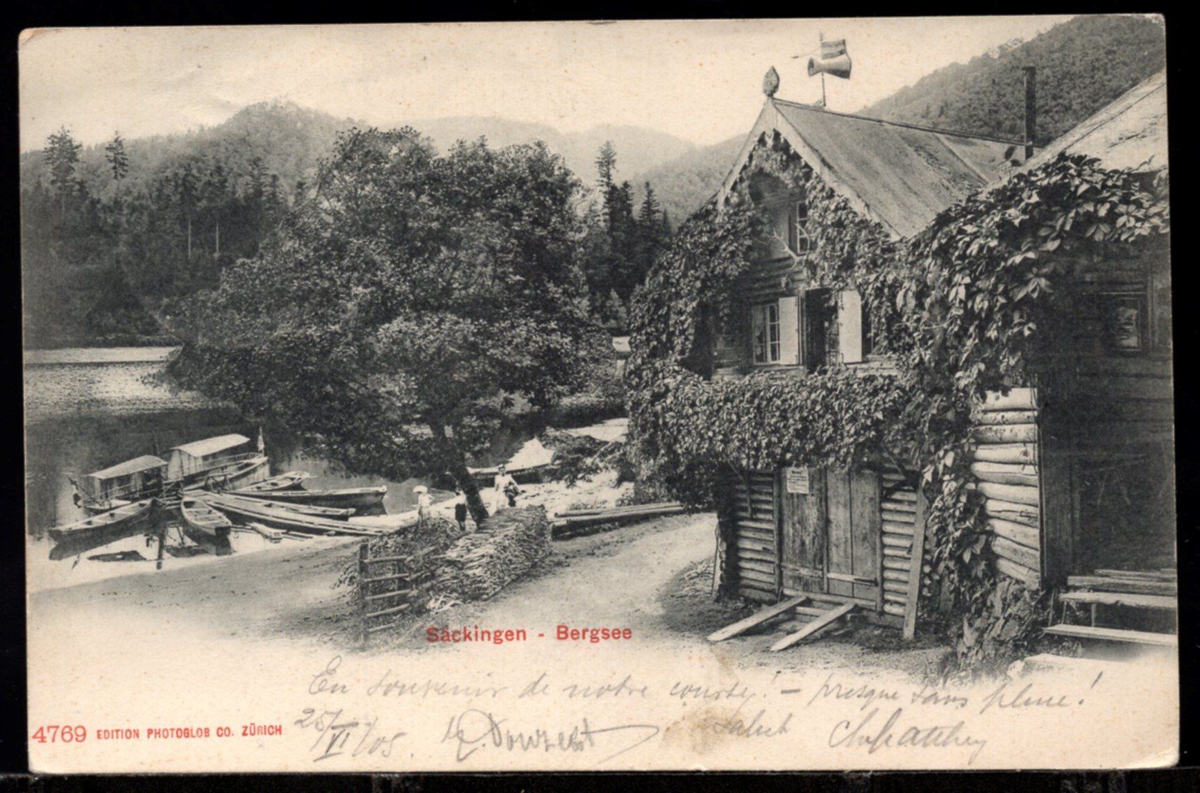 Cartoline postali: Säckingen  Bergsee  1905 – Usato da Aarau venduto da kufi44