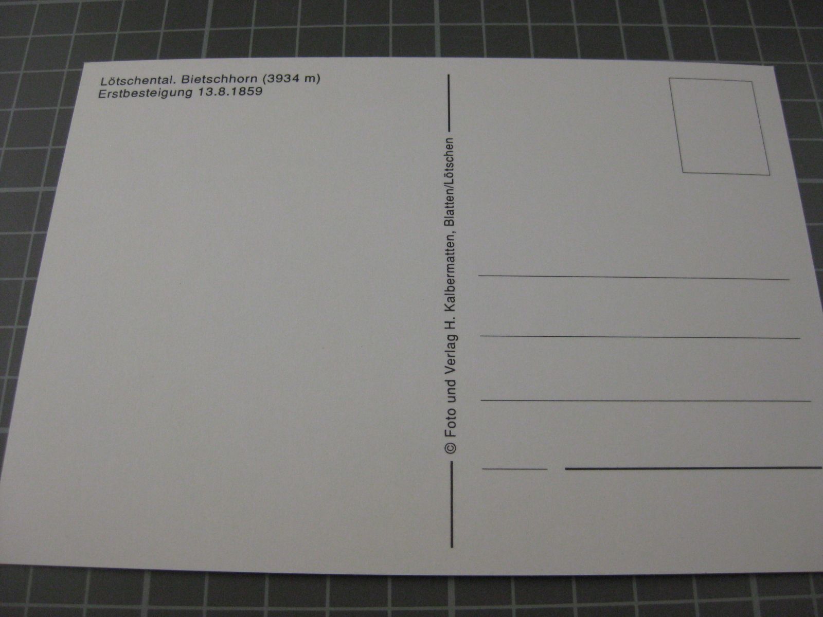 Cartoline postali: AK Lötschental Bietschhorn – Usato da Malters venduto da Marosko 1