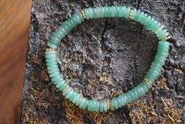 Aventurin Grün    Armband  6mmx2mm  18,5cm   TOPSTONE