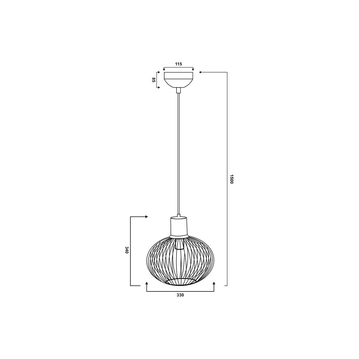 Kronleuchter & Deckenlampen: Pendelleuchte, Höhe anpassbar, 33 cm Ø – Neu (gemäss Beschreibung) aus Kreuzlingen von Smart-Light 8
