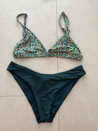 Bikini Sweet Secret Blumenmuster Dunkelgrün EU 42
