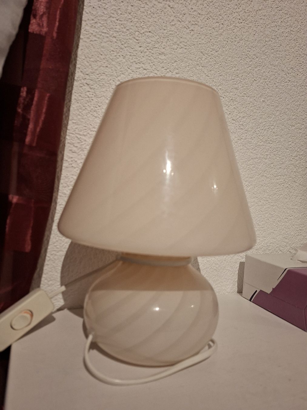 Murano Lampade: Murano Swirl Lampen Rosa – Usato da Meinisberg venduto da MartinaM1972 1