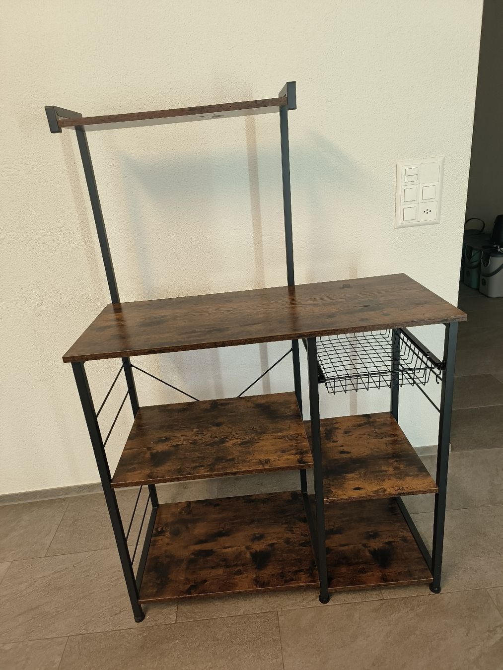 Scaffali: Kitchen Shelf Unit Rustic Brown Metal Used – Usato da Bülach venduto da ste_5tgq
