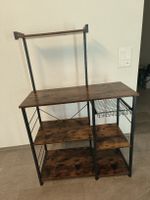 Kitchen Shelf Unit Rustic Brown Metal Used