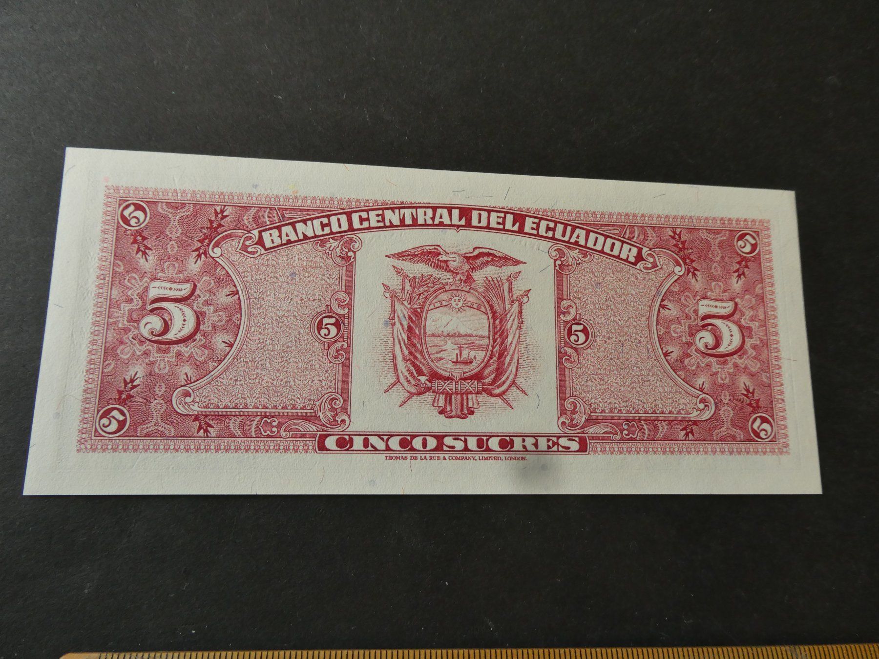 Banconote: Ecuador 1988, 5 Sucres – Usato da Hinterforst venduto da Rohusri 1