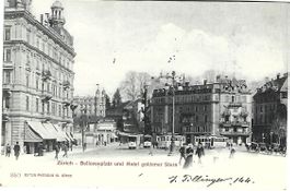 Zürich Bellevueplatz und Hotel goldener Stern