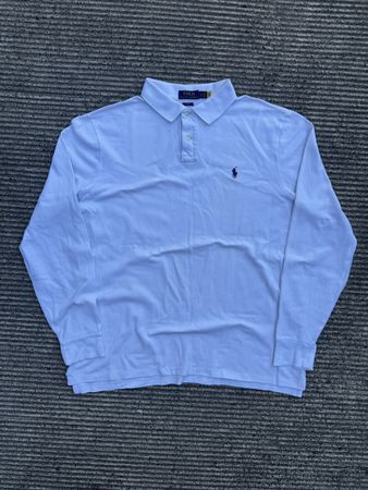 Vintage Polo Ralph Lauren Long Sleeve Polo White XL