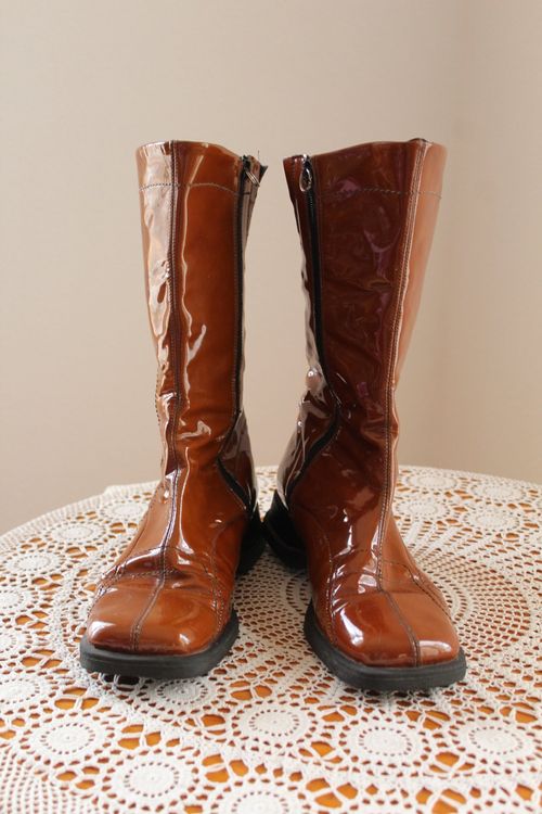 Damen-GoGo-Stiefel, 1960er/70er-Retro-Look, Größe EU 36-47,5
