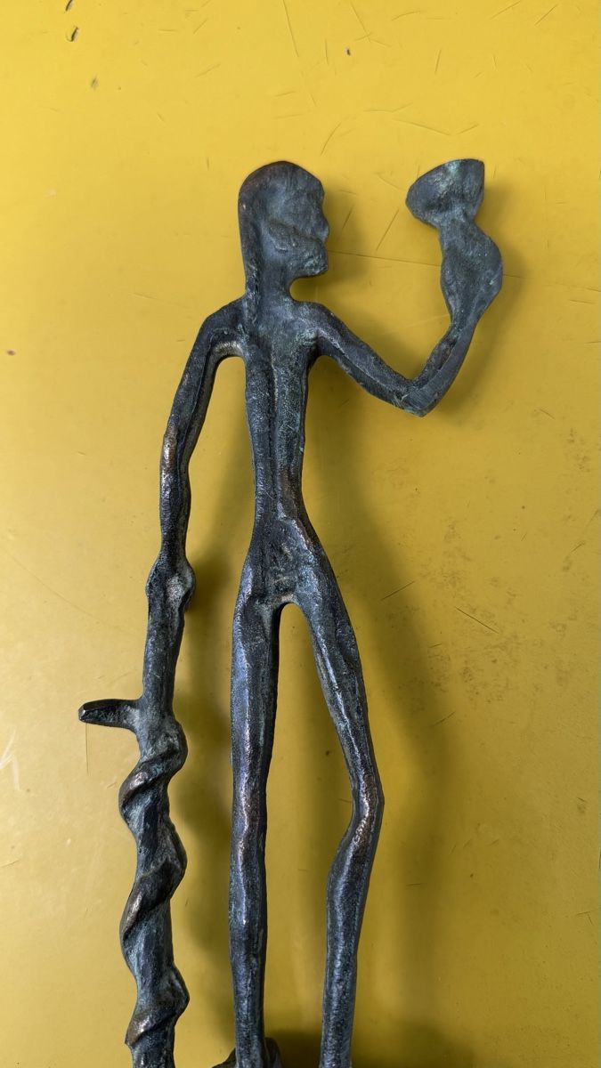 Statuette: Asklepios Gott der Heilkunde Bronze Figur Schlange  – Usato da Riedholz venduto da Frettchen63 6