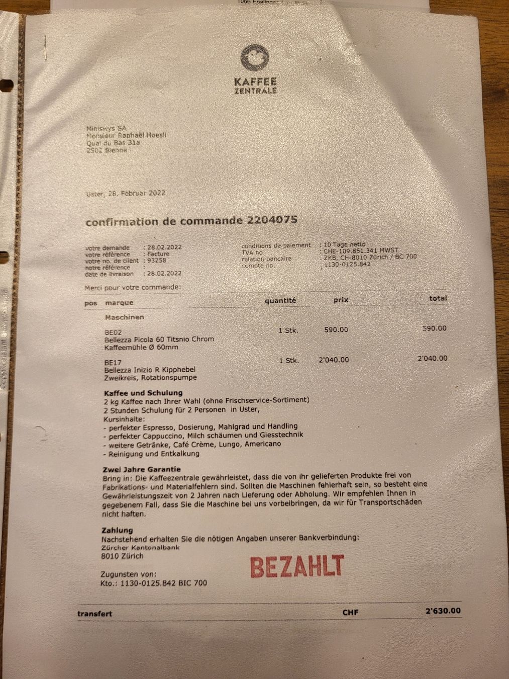 Macchine per caffè & Macchine per espresso: Machine à café Bellezza inizio R – Usato da Chexbres venduto da dou_b792 7