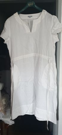 Madisson schönes Leinenkleid in weiss Gr. 46