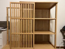 IKEA NORDKISA Kleiderschrank aus Bambus – neuwertig