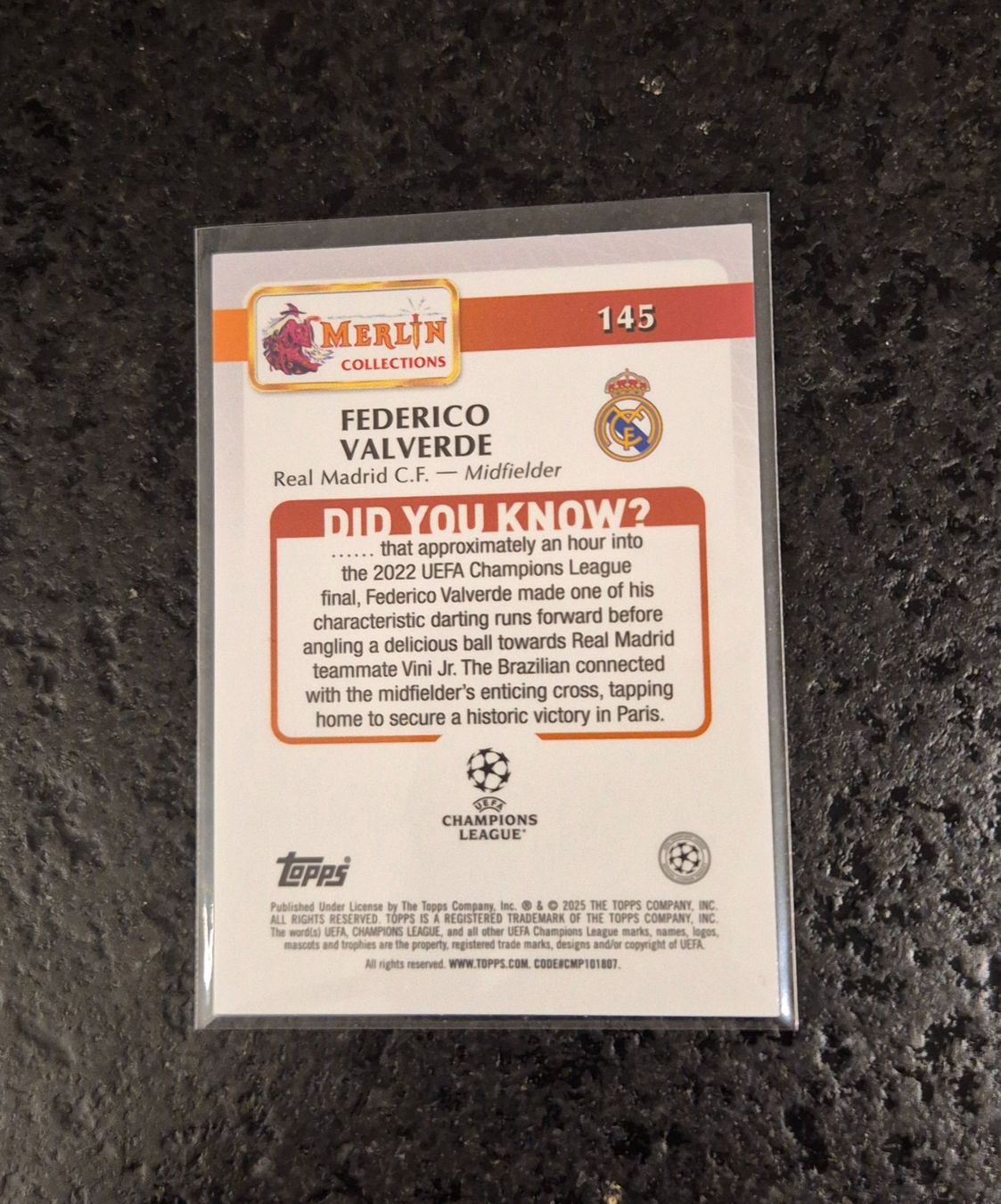 Topps Carte collezionabili: Federico Valverde /199 - Real Madrid - Topps – Nuovo (secondo la descrizione) da Burg AG venduto da Danoe 1