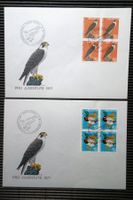 1971 4 FDC mit Viererblöcken Einheimische Vögel