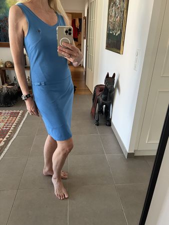 Robe d'été SCAPA bleu ciel, taille L - Élégante -
