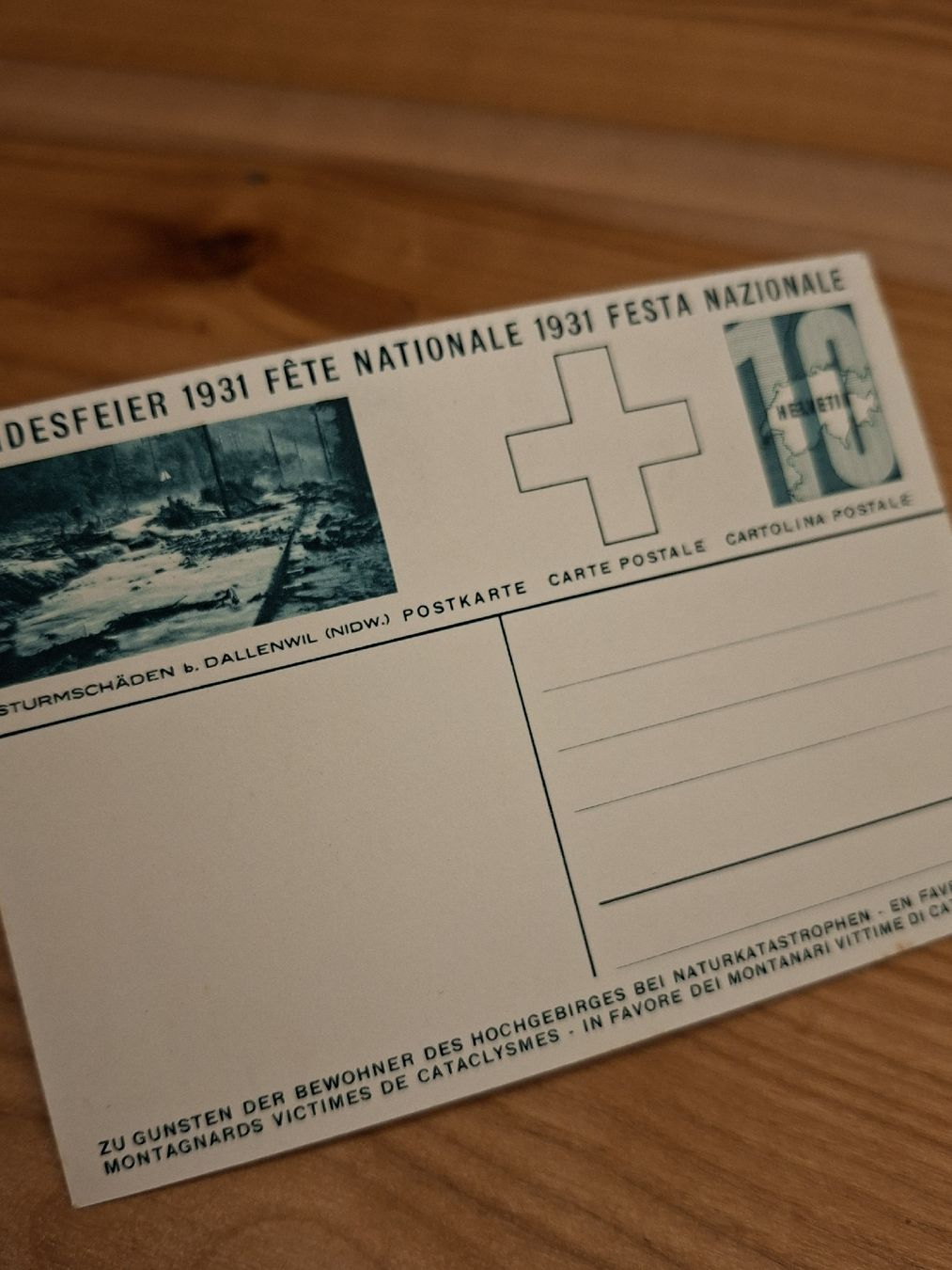 Cartoline postali: Bundesfeier Postkarte 1931 Linner 1938 – Usato da Ganterschwil venduto da HeidiuPeter 5