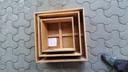 Kiste Holz Behälter mit Deckel Blumenkiste Deko Möbel
