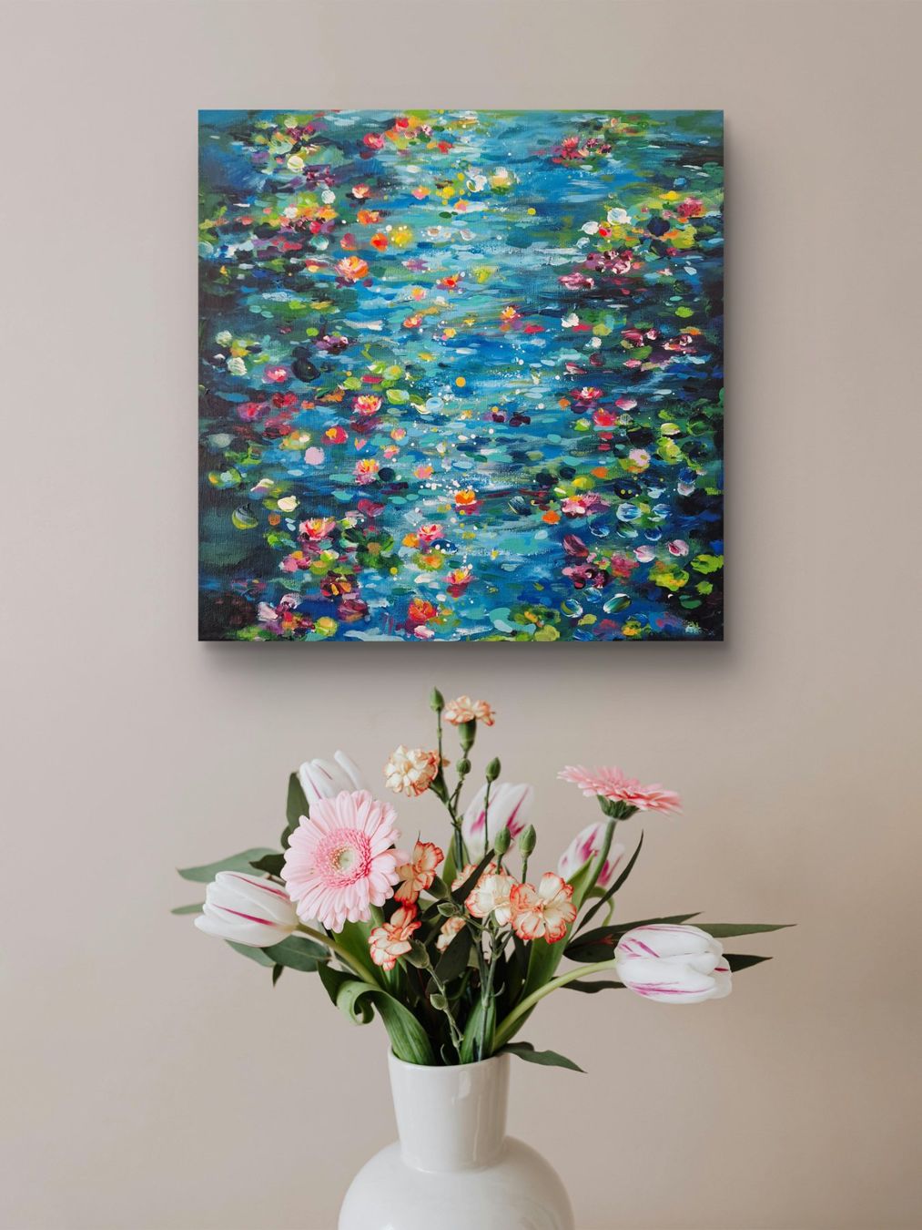Tableaux: Am Seerosenteich – Neuf avec emballage d'origine à Heimberg par CBalmerArt 3
