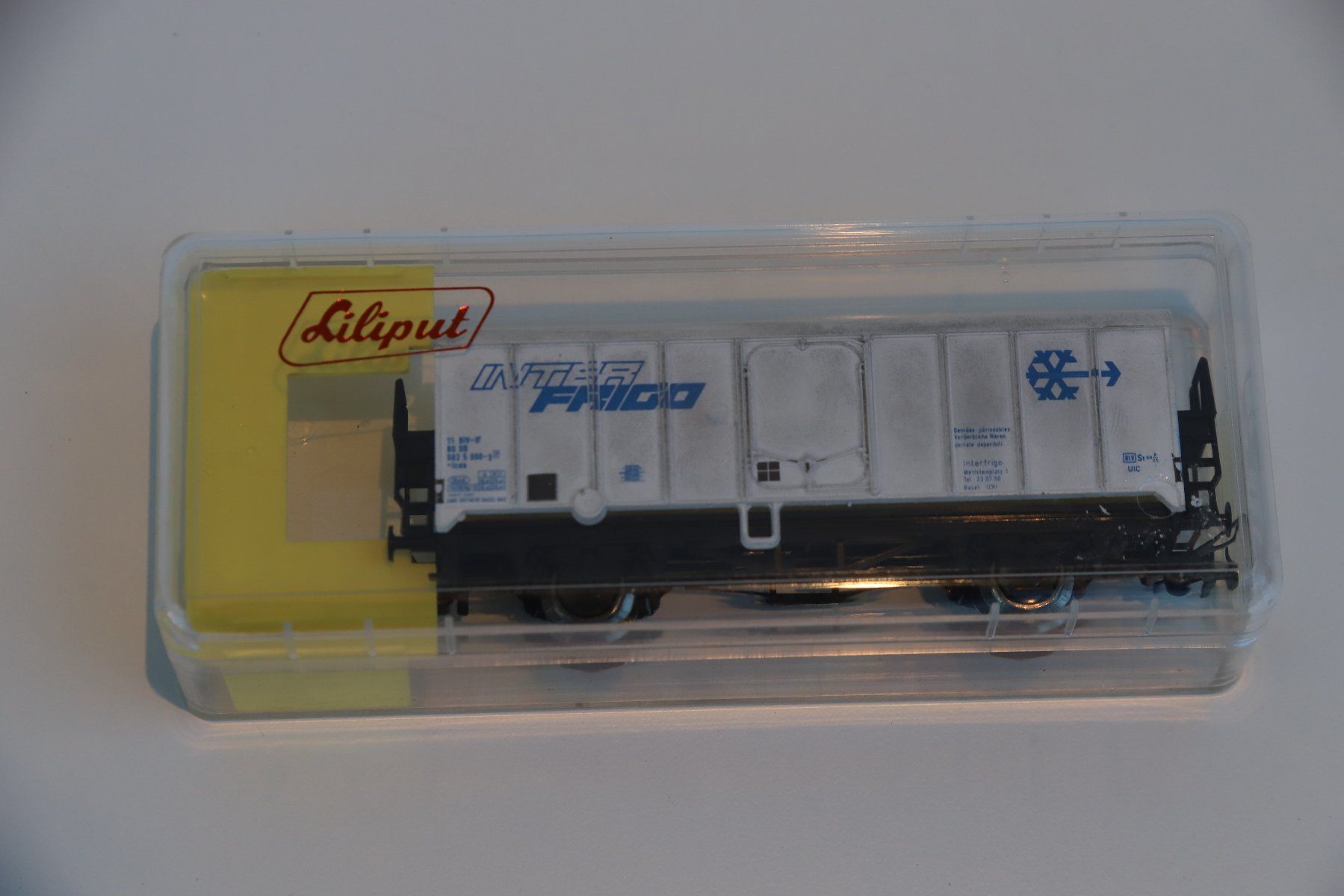 Liliput Modellini di ferrovie: Liliput Kühlwagen InterFrigo – Usato da Neftenbach venduto da Froeschl1 2