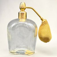 Ancien vaporisateur de parfum ERELBE verre et métal doré