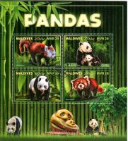 Block "Grosse Panda & Kleine Panda". Malediven