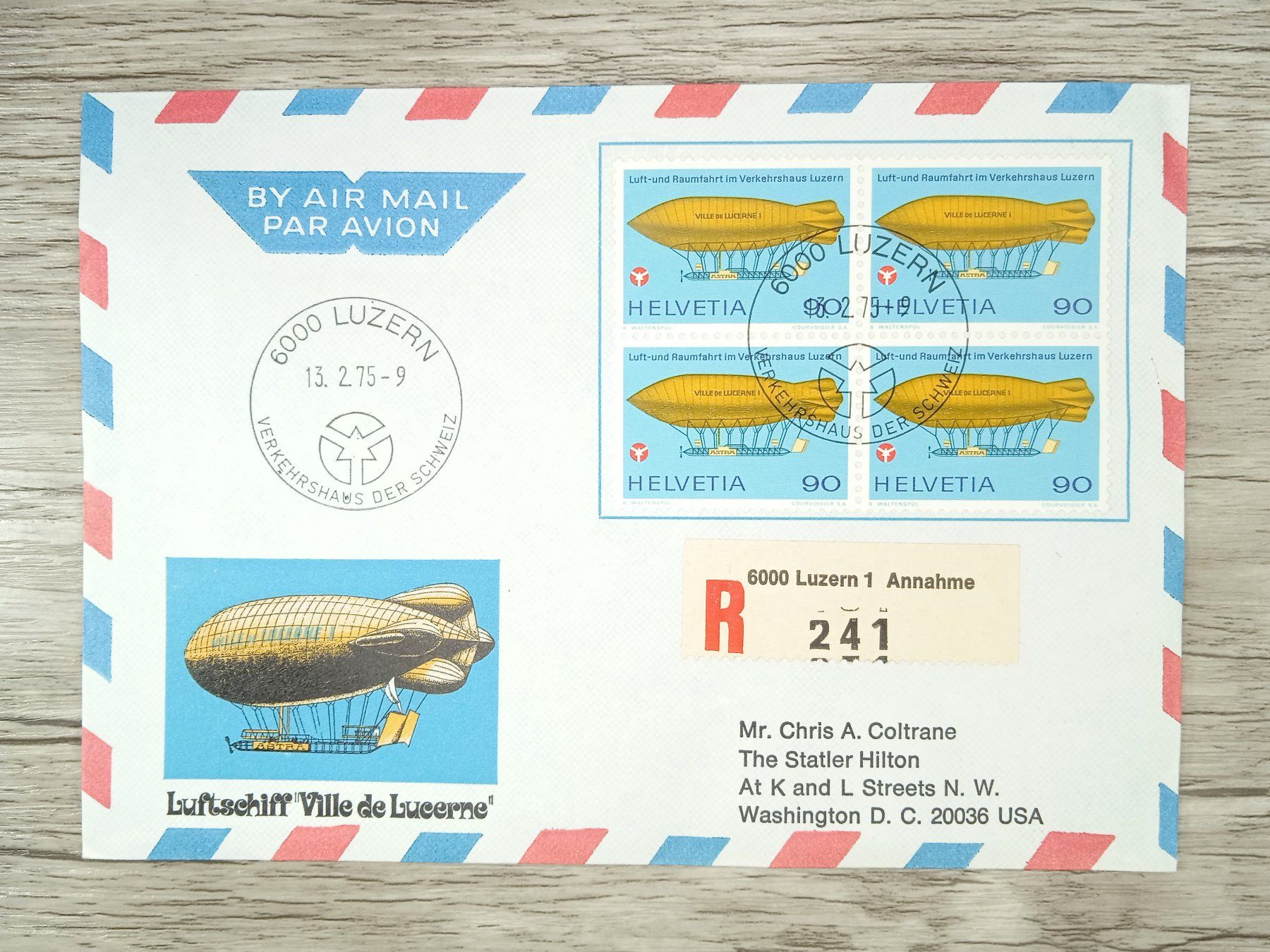 Tutti i francobolli: TR62 Enveloppe + Timbre Suisse 1975 – Usato da Cousset venduto da Patrick_Collections