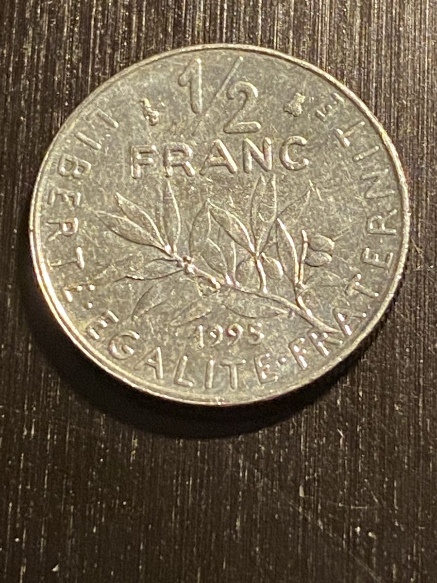 Tutti le monete: France, RARE 1/2 FF 1995 Nickel – Usato da Corsier-sur-Vevey venduto da Ginoarturo 1