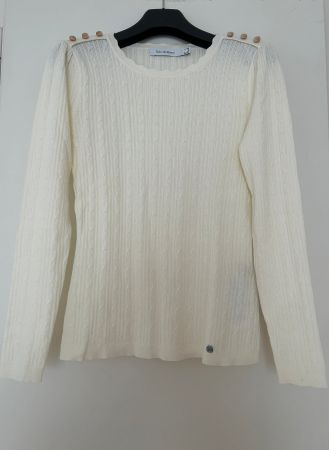 Pulli, Strickpulli, weiss / creme, Pedro del Hierro, S, Neu!