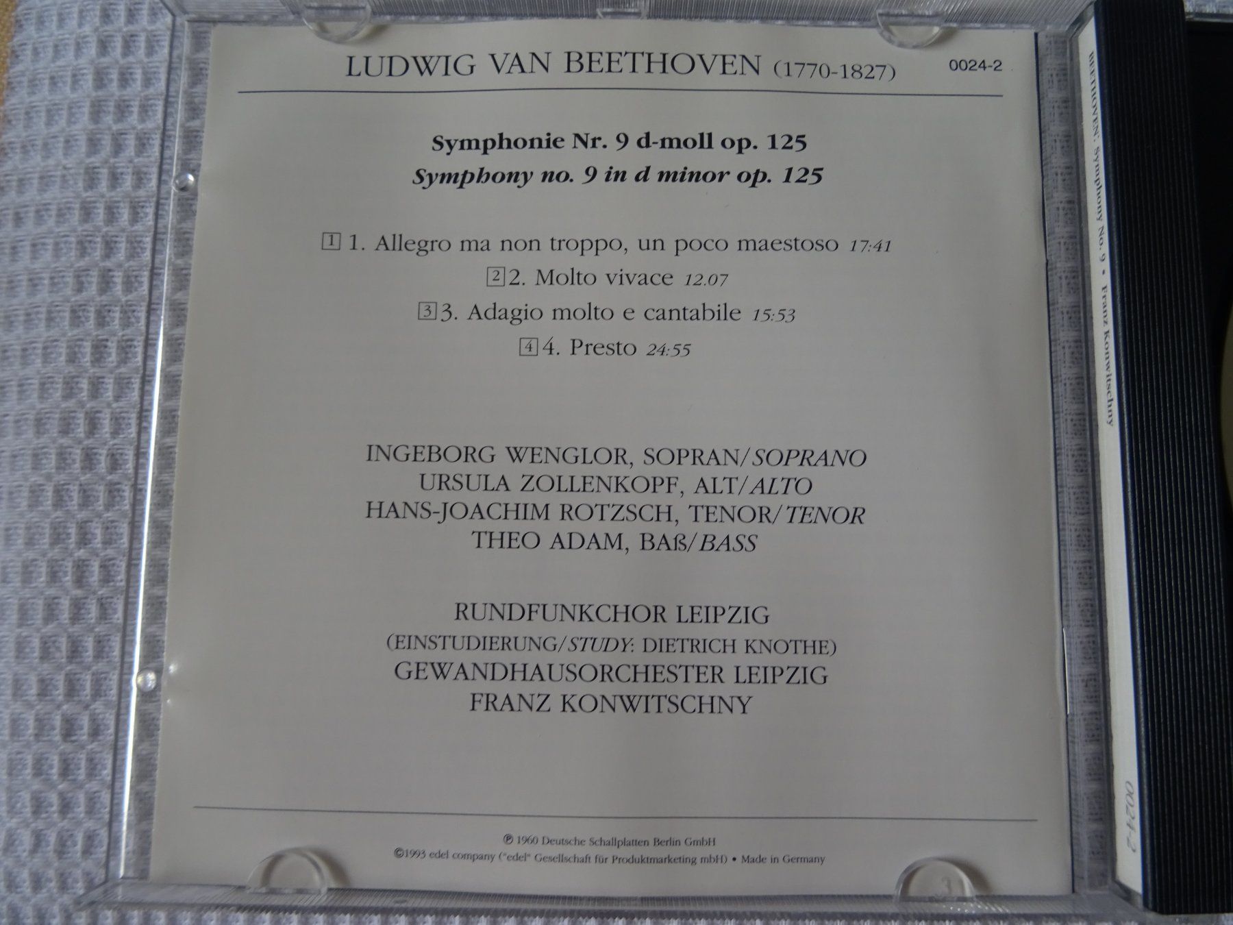 CD: Beethoven, Sinfonie Nr.9 – Usato da Bilten venduto da Bora3 3