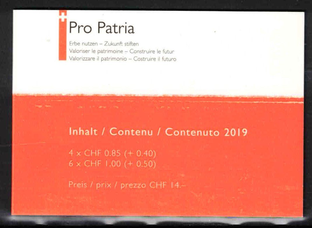Tutti i francobolli: Pro Patria 2019 Markenheft ungestempelt ** – Nuovo (secondo la descrizione) da Nuglar venduto da Stamp88