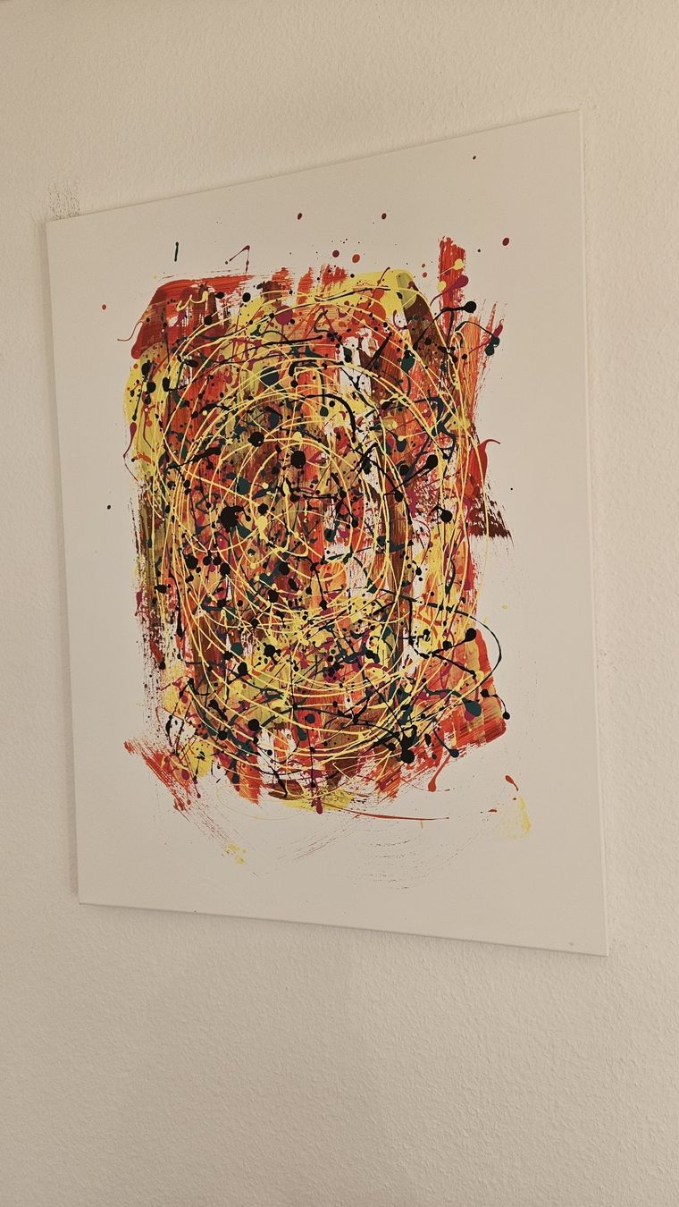 Dipinti: Tableau peinture abstraite technique dripping  – Nuovo (secondo la descrizione) da Le Locle venduto da fab_c9hh 1