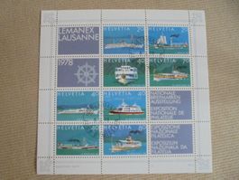ErstTag Bogen / feuillet 1er jour " Lemanex Lausanne 1978 "
